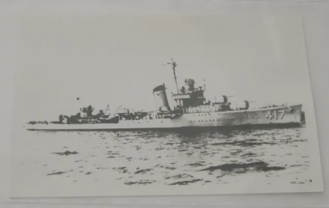 USS MORRIS (DD 417) real photo postcard RPPC