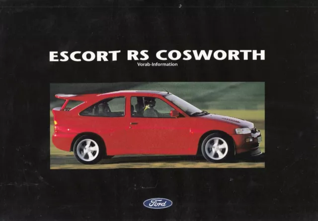 FORD ESCORT COSWORTH Lounge Preview Prospekt Brochure 1992 AP