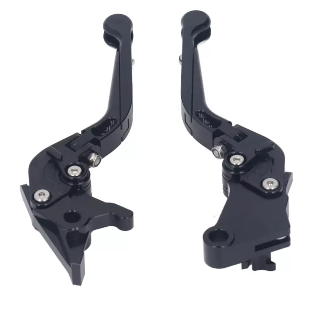 (Black)Clutch Brake Handle Lever 1 Pair Aluminum Alloy Portable Motorcycle