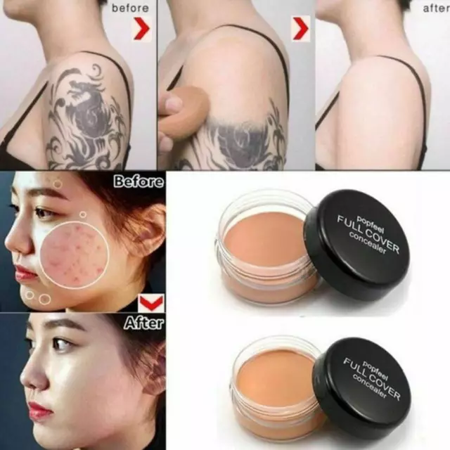 Pro Hide Blemish Full Cover Concealer Primer Liquid Foundation-Cream Face Makeup