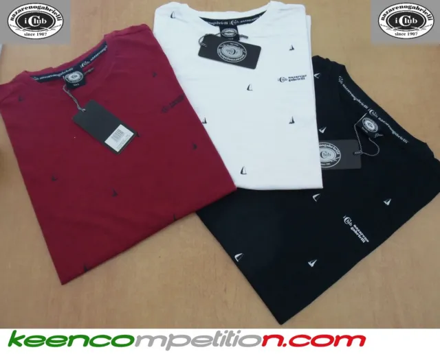 I Club NAZARENO GABRIELLI T-Shirt Maglietta Girocollo Uomo 3 colori 100% cotone