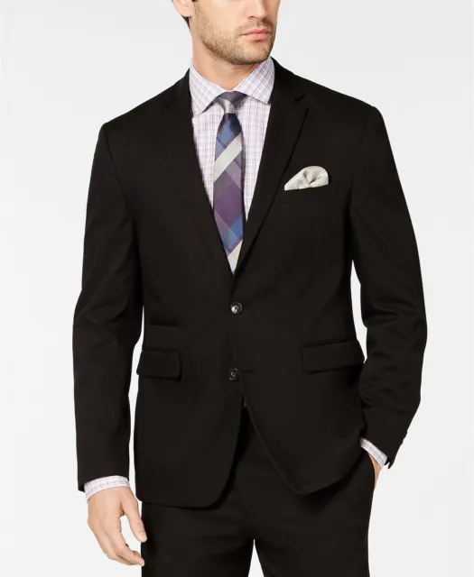 Vince Camuto Slim-Fit Stretch Wrinkle-Resistant Black Suit Jacket 40L