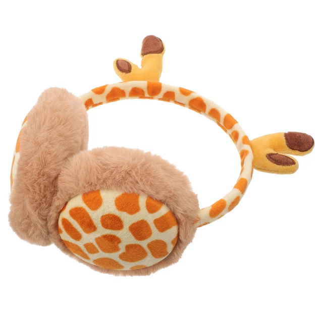 Cache-oreilles En Peluche Forme Chat Pour Filles Et Enfants - Imprimé Léopard - Moelleux Et Chaud, Dimensions 23x17x11 Cm