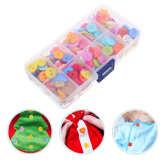 240 Pcs Boutons Pour L'artisanat Boutons En Plastique Décorations Florales Rond