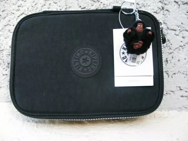 Kipling Pencil/Pen/Cosmetic Case***Black*** Ac3657 Nwt