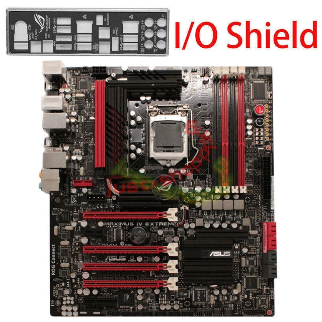 ASUS MAXIMUS IV Extreme Motherboard LGA1155 ROG ATX with I/O Shield EUR ...