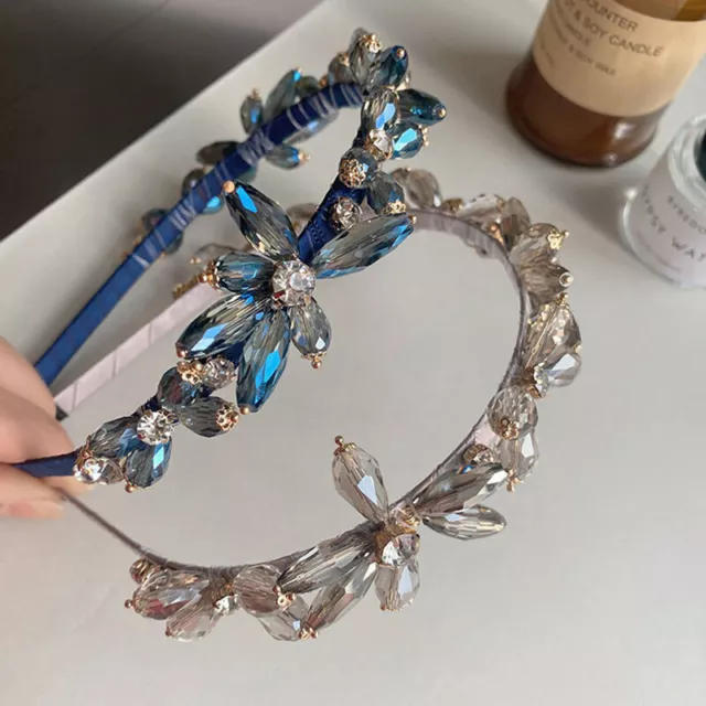 Womens Baroque Crystal Rhinestone Headband Jewelled Hair Band Accessories Crown 3