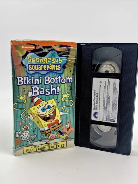 Nickelodeon Spongebob Squarepants Bikini Bottom Bash 2002 Vhs Tape Oop 7 84 Picclick