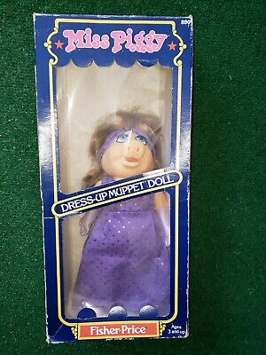 Vintage Miss Piggy Dress Up Doll Plush 1980 Henson Kermit Muppets 13"