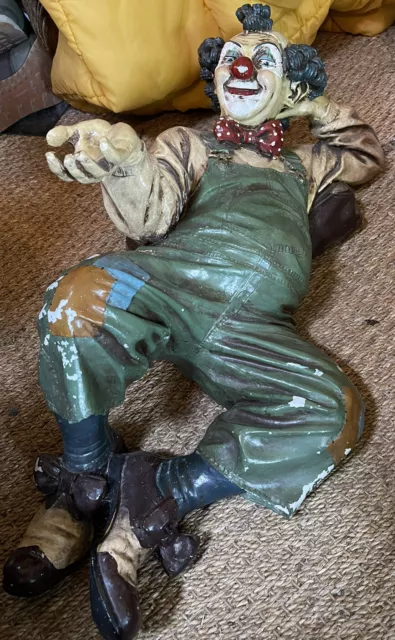 superbe clown Mendiant Et Malicieux vintage en PVC polychrome