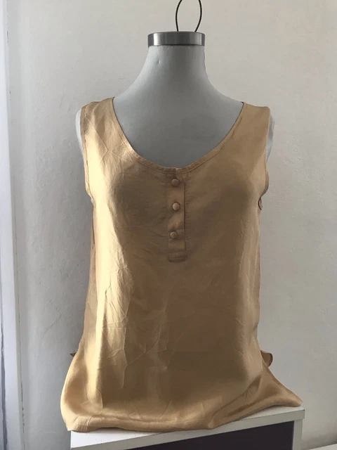 Haut Débardeur En Soie Mélangée Lola - Taille M (38) - Noir - Occasion Très Bon état