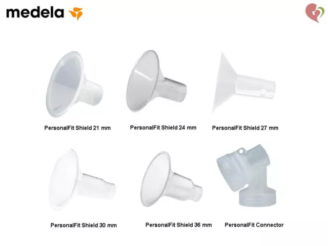 MEDELA BREAST PUMP BREASTSHIELD + CONNECTOR COMBO x2 SPARE PART FLANGE SHIELD