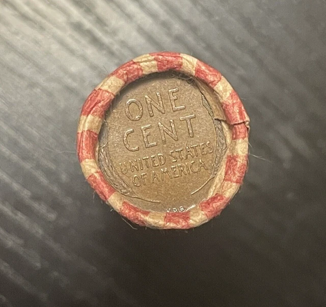 1909 VDB Lincoln Penny / Indian Head Mix Wheat Cent Roll