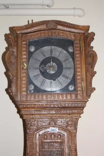 Uhr, Standuhr, alte Renaissance Barock Uhr, Eiche um 1680 süddeutsch * 2454