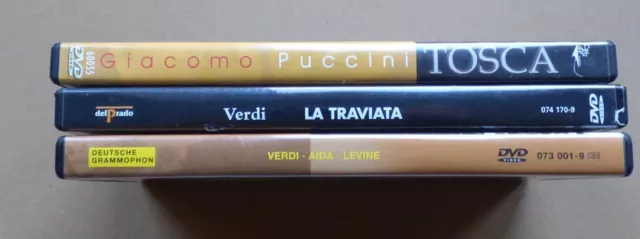 Tosca, La Traviata, Aida, Puccini, Verdi DVD