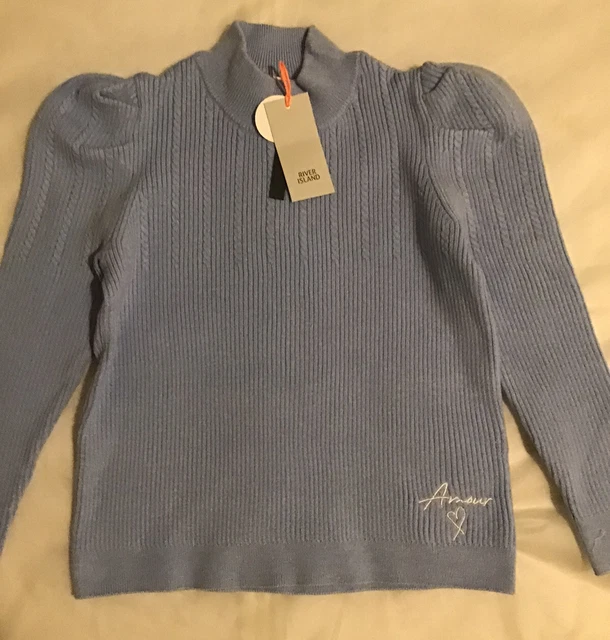 River island mini girls aged 4-5 Years blue amour jumper outfit BNWT 3