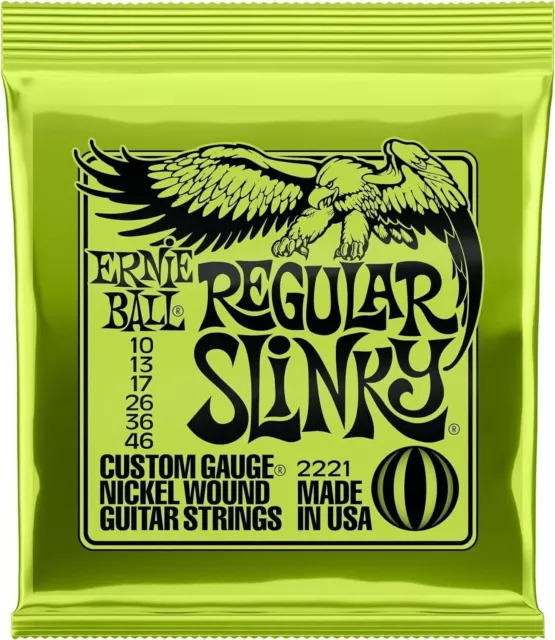 10 Sets Ernie Ball 10-46 Regular Slinky Electric Guitar Strings