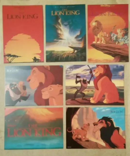 7 carte postale postcard cinéma Le Roi Lion The Lion King Walt Disney