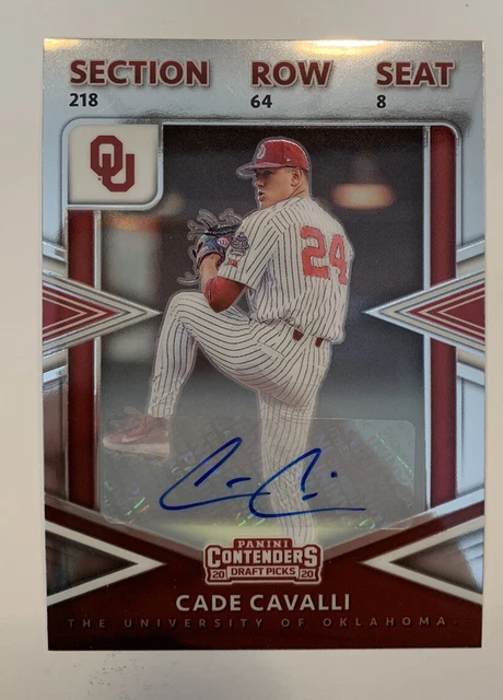 2020 Panini Elite Extra Edition College Tickets CADE CAVALLI Auto Nationals
