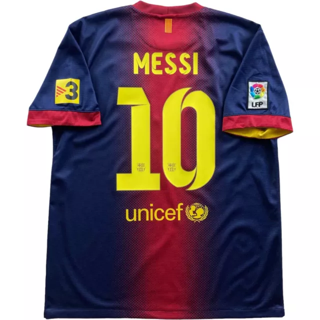 Nike FC Barcelona 2012-13 home Lionel Messi football shirt jersey size L