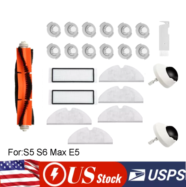 HEPA Filter Accessories For Roborock S5 S6 Max E5 Robot Vacuum Cleaner Brush