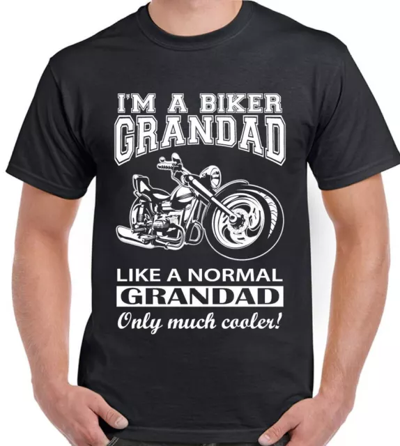 BIKER GRANDAD T-SHIRT Mens Funny Motorbike I'm A Mens Father's Day Birthday Bike