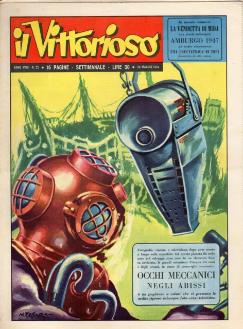 [MAB35] rivista a fumetti VITTORIOSO anno 1954 numero 22