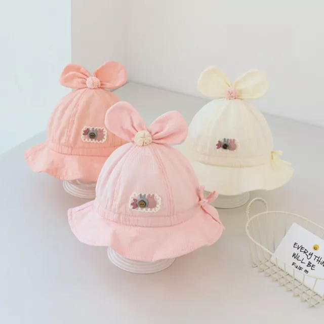 Adjustable Baby Caps Bow Design Baby Fisherman's hat Girls Bucket Hat