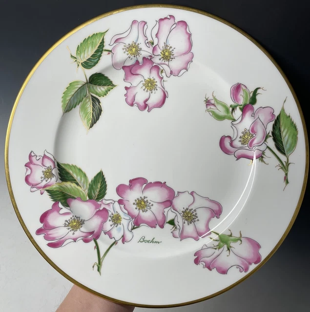 Vintage Boehm Porcelain Ballerina Rose 10 3/4" Plate Serving Platter Tray