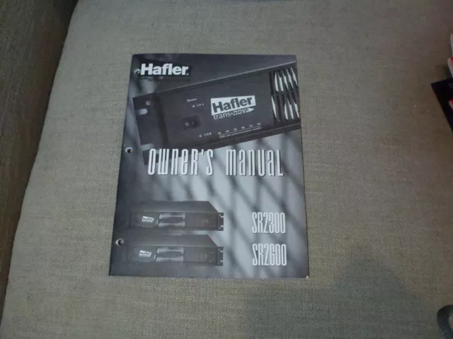 Hafler SR2300 SR2600 Schematic Owner's Manual Original Catalog Free Ship