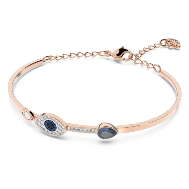 NIB SWAROVSKI #5171991 Evil Eye BRACELET Bangle Rose Gold Tone SWB