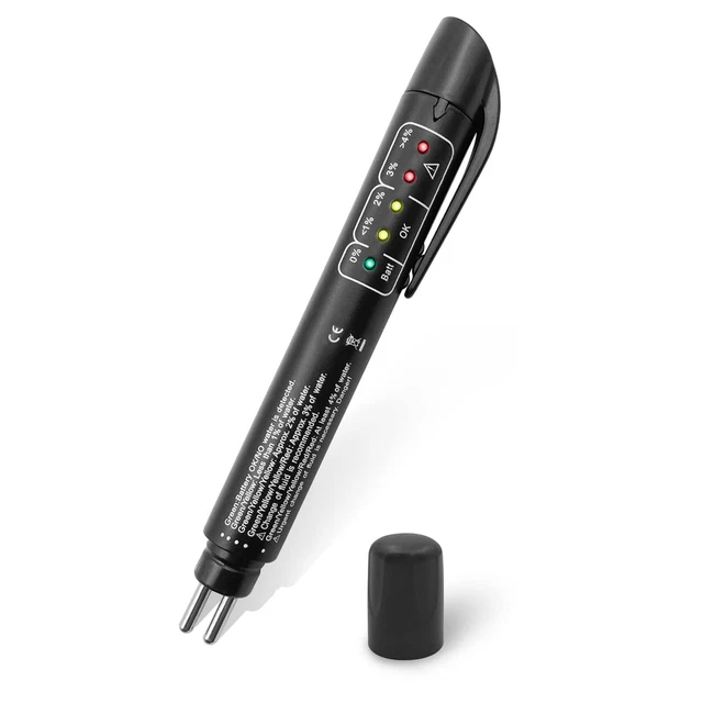 Brake Fluid Liquid Tester Pen with 5 LED Indicators for DOT 3/4/5.1 Vehicle