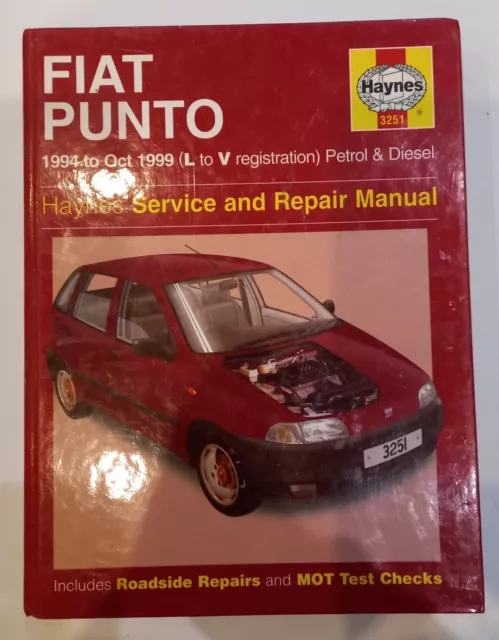 FIAT Punto Haynes Manual 1994 To Oct. 1999. L to V Reg. Petrol & Diesel.