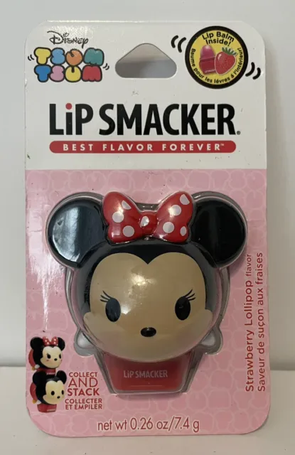 LIP SMACKER Disney Tsum Tsum Lip Balm Minnie Mouse Strawberry Lollipop 0.26 OZ