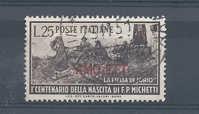 1951 Trieste A Amg-Ftt Centenary Birth Di Paolo Michetti 1 V Used MF14524