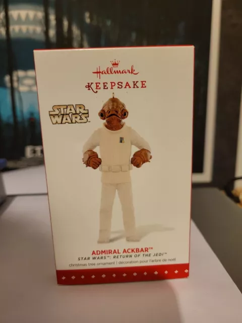 Hallmark 2015 Admiral Ackbar Star Wars Return Of Jedi Limited Ornament Nib Mib