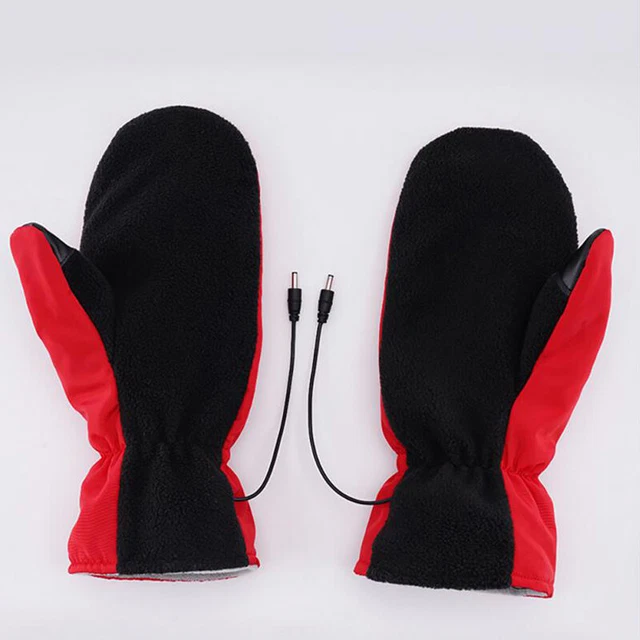 Men Women Electric Heating Snowmobile Snowboard Ski Gloves USB Snow Mittens 3