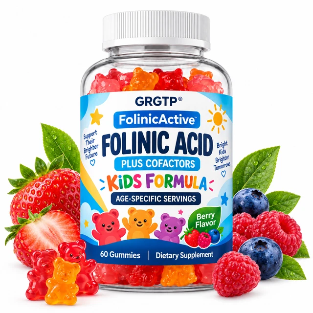 FOLINIC ACID GUMMIES - with VitaminB6 B12, Brain & Growth Support ...