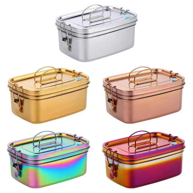 Boîte à bento en acier inoxydable contenants de préparation de repas boîte