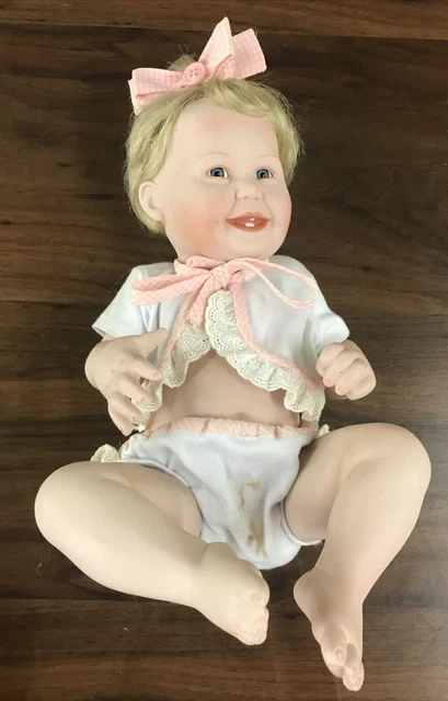 VTG 1993 Ashton-Drake Titus Tomescu Signed Porcelain 11" Cute As A Button Doll VTG 1993 Ashton-Drake Titus Tomescu Signed Porcelain 11" Cute As A Button Doll