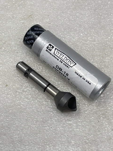 WELDON DB-18 Countersink 90° Degree Deburring Chamfer, Boeing Quick Chuck Shank
