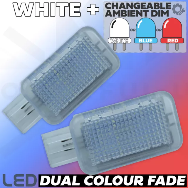2x White/Blue/Red multi LED interior lamp for Land Rover Defender L663 Footwell
