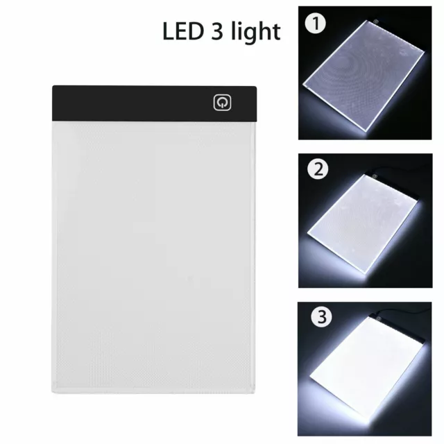 A4 USB LED Artist Tattoo Stencil Board Light Box Tracing Drawing Pad Art Display 3