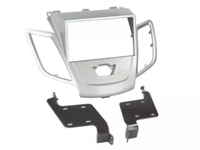 Ford Fiesta MK7 Diaphragme Autoradio Cadre de Montage Double-Din 2-DIN Argent