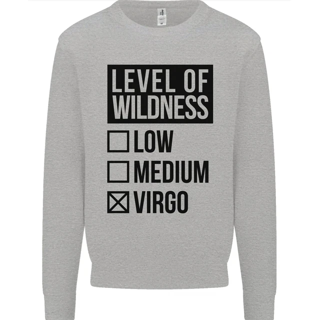 Levels of Wildness Virgo Mens Sweatshirt Jumper