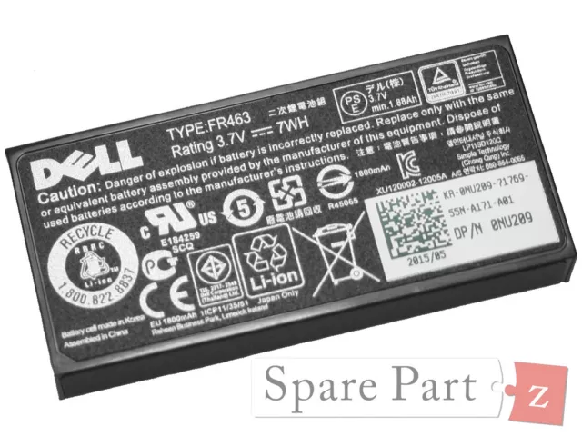 Original DELL PowerEdge R805 PERC 5i 6i BBU Batterie Akku Battery 312-0448 FR463