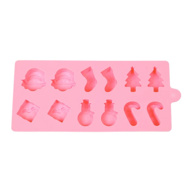 Stampi in Gomma Silicone Vacanze Cioccolato Caramelle Adorabili Calzini Babbo Natale