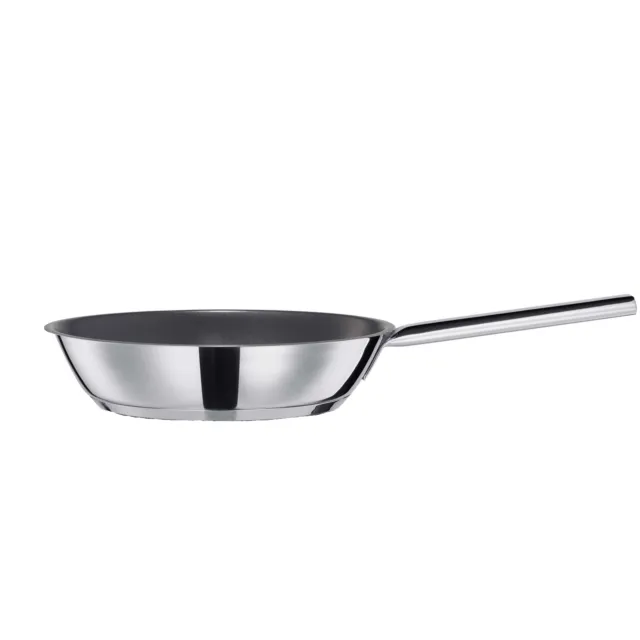 Vivo Frying Pan 24cm Non-Stick Coated Steel Pan Induction Suitable Silver Design