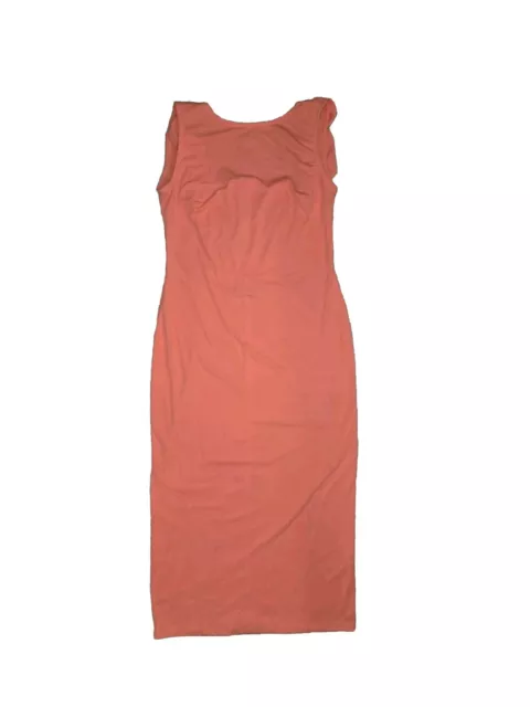 ASOS Tall Sz 10 Dress Sleeveless Open Back Drape Coral Orange Spring Summer 2