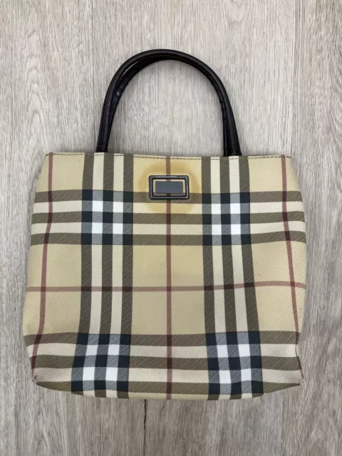 Sac Burberry Motif Tartan Beige